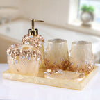 Set di Accessori per Bagno Europeo in Resina a Cinque Pezzi