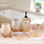 Set di Accessori per Bagno Europeo in Resina a Cinque Pezzi