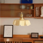 Lampadario Retro in Vetro con Fiori Crema