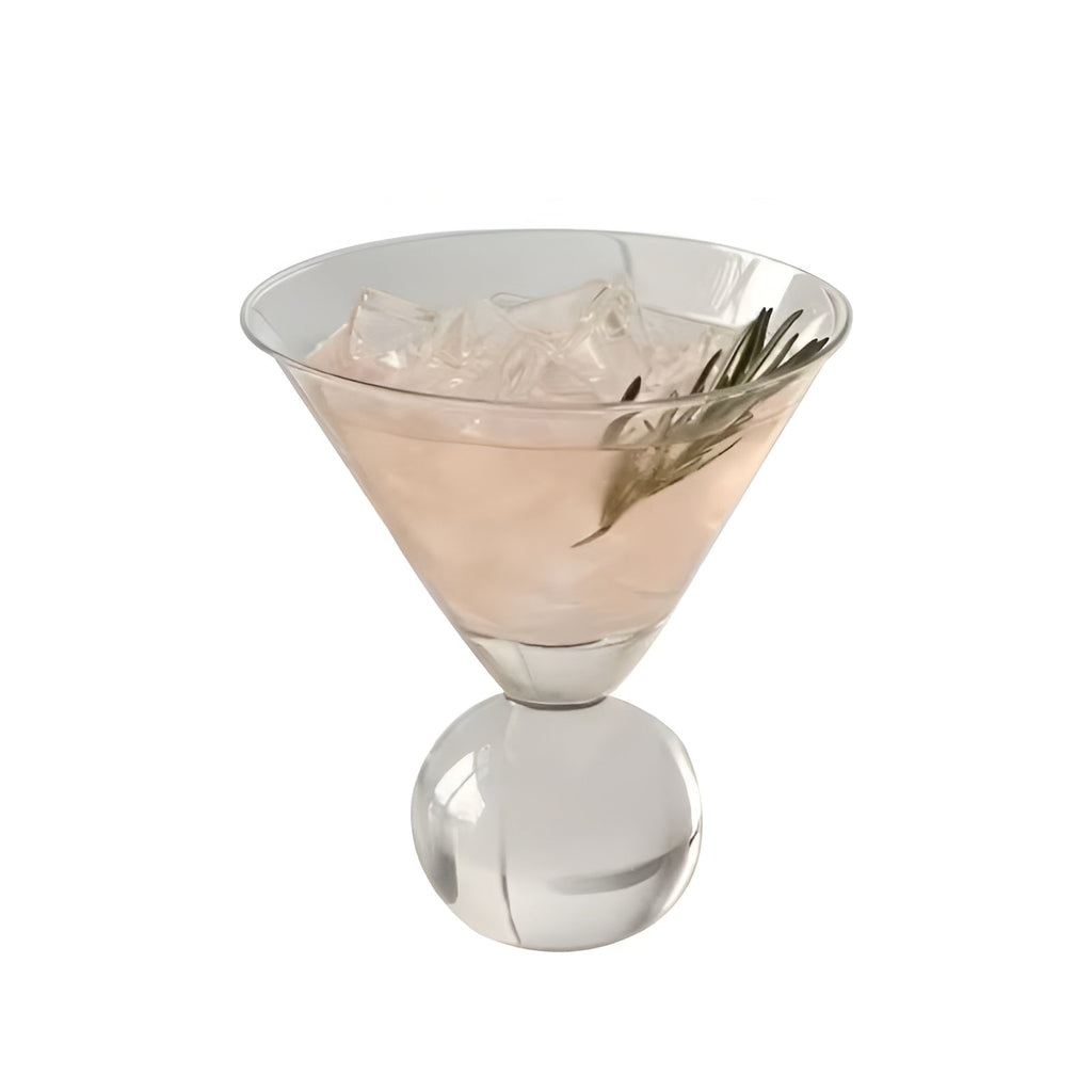 Bicchiere Martini Retro Senza Stelo 250 ml – Bicchiere da Cocktail in Cristallo Rosa dal Design Vintage, Riutilizzabile e Lavabile in Lavastoviglie