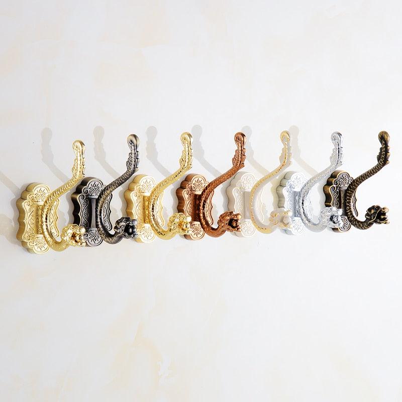 Ganci per Accappatoio in Metallo, Supporto per Asciugamani Decorativo per la Casa
