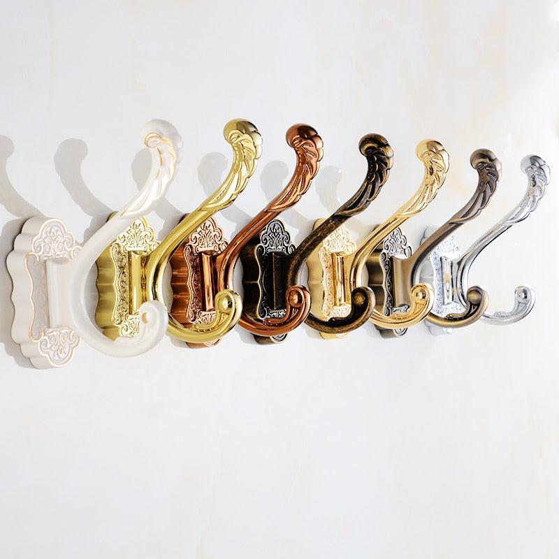 Ganci per Accappatoio in Metallo, Supporto per Asciugamani Decorativo per la Casa