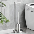 RollEase Holder - Porta carta igienica funzionale per bagno con spazzola