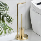 RollEase Holder - Porta carta igienica funzionale per bagno con spazzola