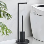 RollEase Holder - Porta carta igienica funzionale per bagno con spazzola