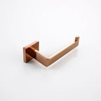 Accessorio per bagno in oro rosa, supporto per carta igienica e gancio per accappatoio
