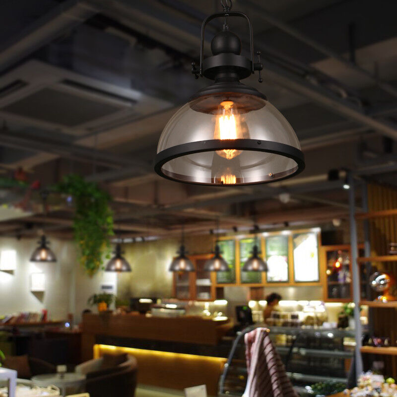 Frendorf | Lampada a sospensione in vetro a forma di ciotola | Design retro industriale