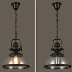 Frendorf | Lampada a sospensione in vetro a forma di ciotola | Design retro industriale