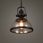 Frendorf | Lampada a sospensione in vetro a forma di ciotola | Design retro industriale