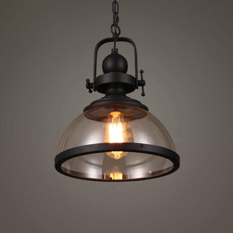 Frendorf | Lampada a sospensione in vetro a forma di ciotola | Design retro industriale