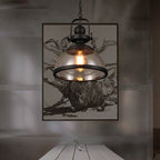 Frendorf | Lampada a sospensione in vetro a forma di ciotola | Design retro industriale