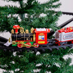 KerstExpress Treno Natalizio – Treno Natalizio in Movimento con Luce, Suono e Supporto per Albero