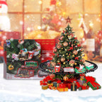 KerstExpress Treno Natalizio – Treno Natalizio in Movimento con Luce, Suono e Supporto per Albero