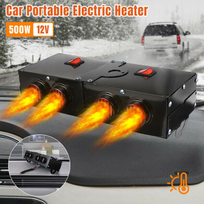 Riscaldatore per Auto 500W – Sbrinatore Elettrico Portatile per Auto