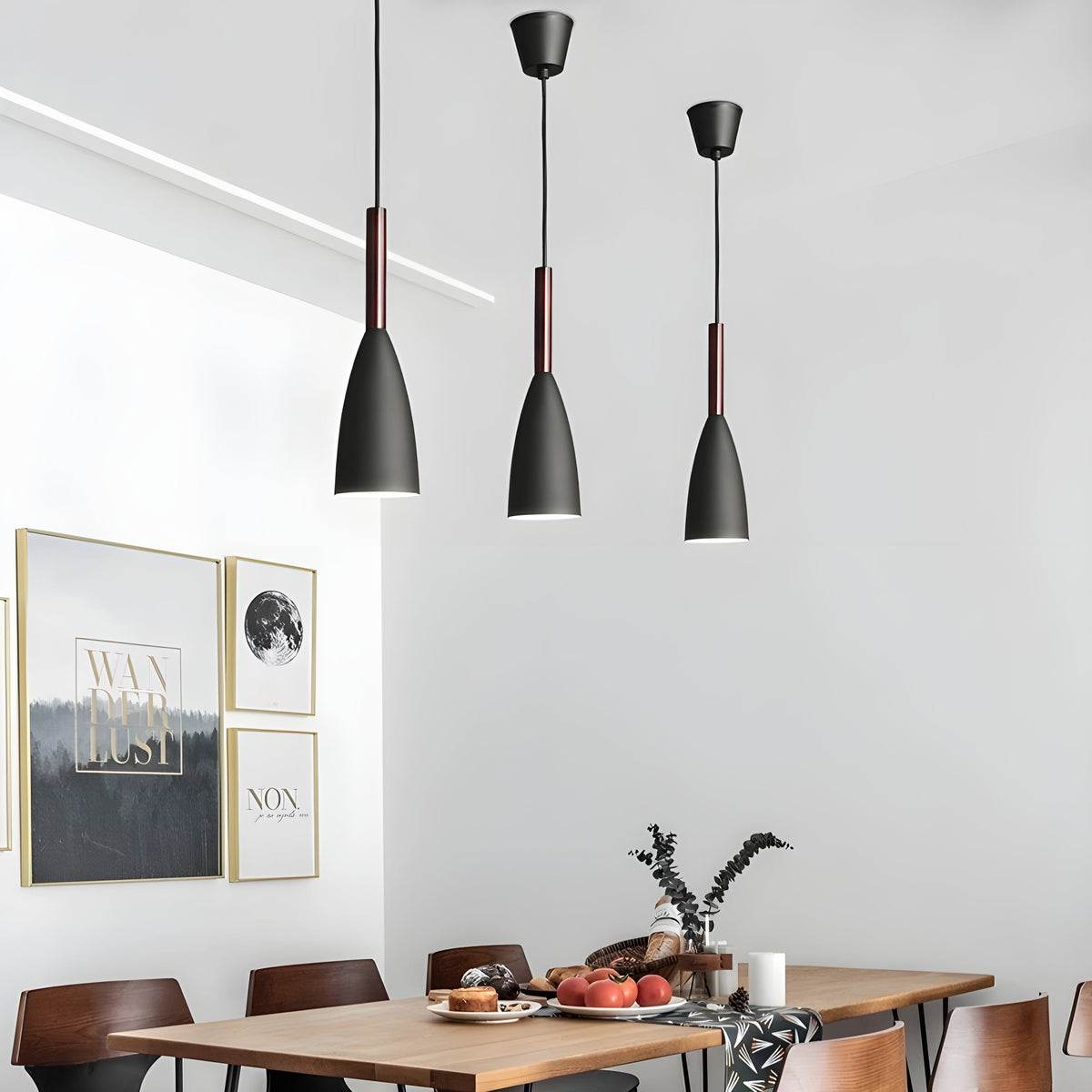 Lampada a sospensione in design scandinavo – Regolabile in altezza & Moderna | Perfetta per cucina & camera da letto