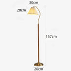 Lampada da terra Vintage Bloem Plissé Stoffa