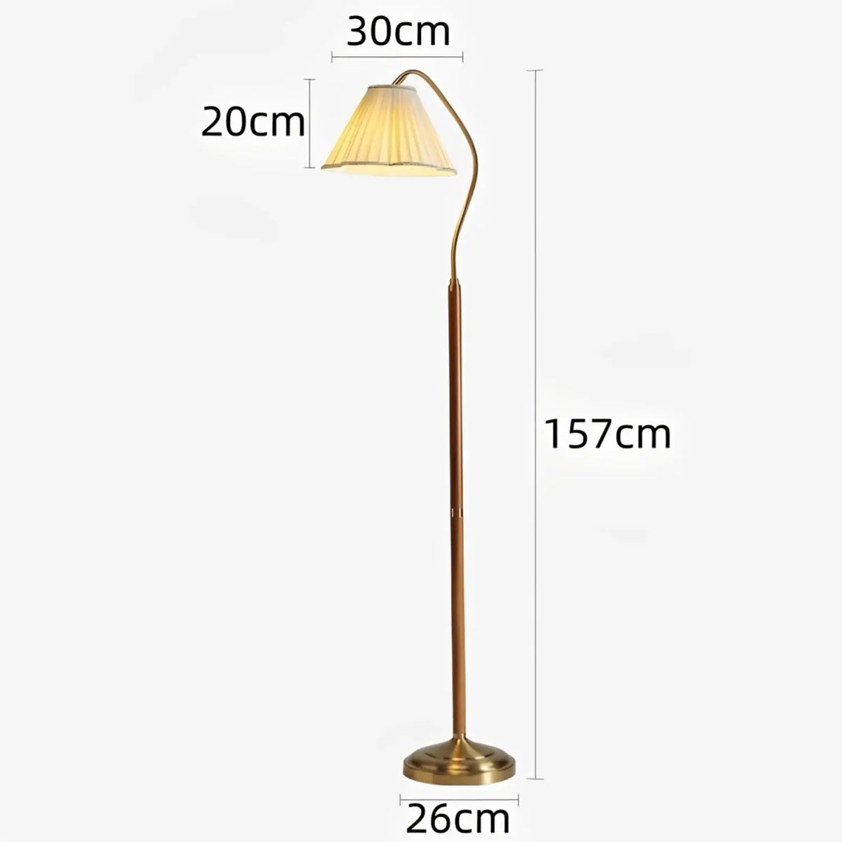 Lampada da terra Vintage Bloem Plissé Stoffa