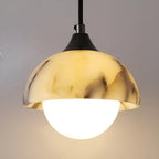 Lampada a sospensione in marmo nero – Moderna e lussuosa | Illuminazione interna elegante