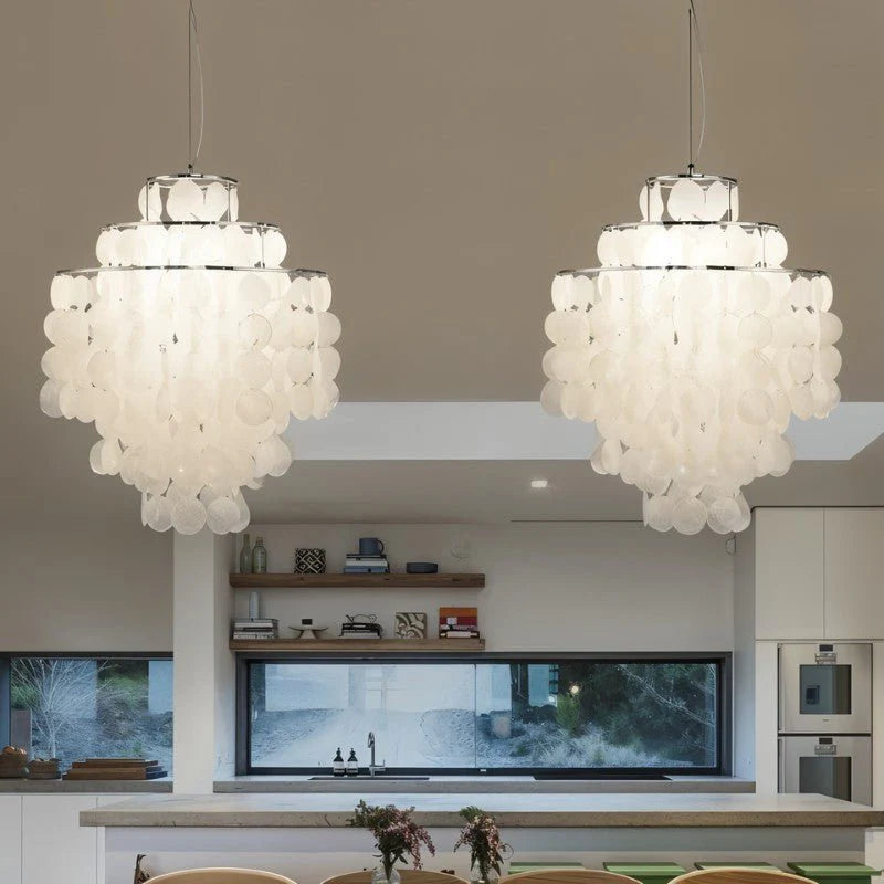 Lampadario Moderno a Forma di Conchiglia