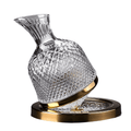 SpineElle - Elegante caraffa da servizio in cristallo con base rotante e design a faccette