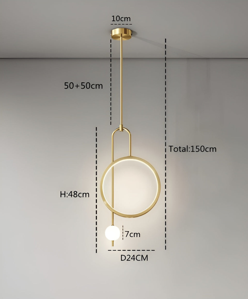 SereniRing Light - Moderna Lampada da Soffitto LED a Anello