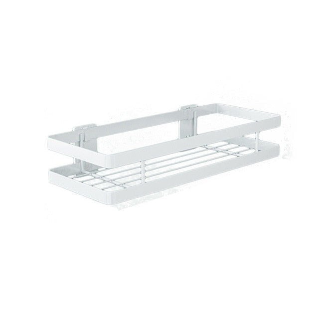 Scaffale per Bagno Portasciugamani Porta Doccia Scaffale Nero Cesto