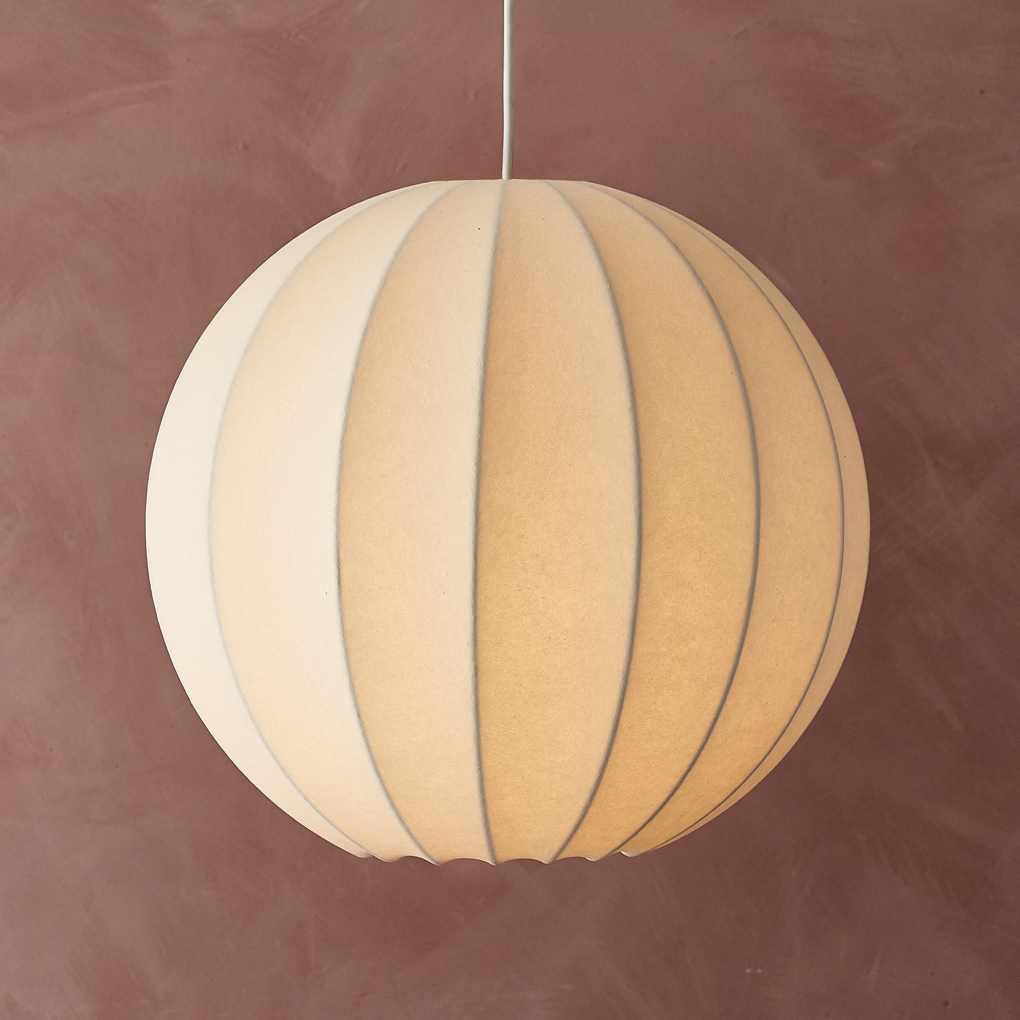 Lampada a sospensione Globe in fibra Shropshire Shades 40cm