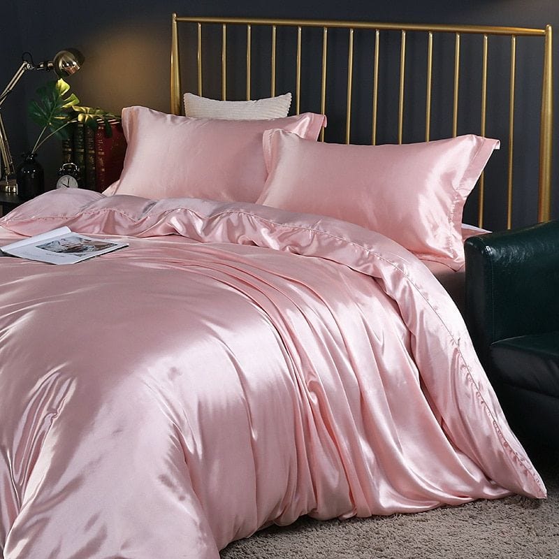 SilkCare – Set di lenzuola a 4 pezzi con texture liscia per un sonno lussuoso