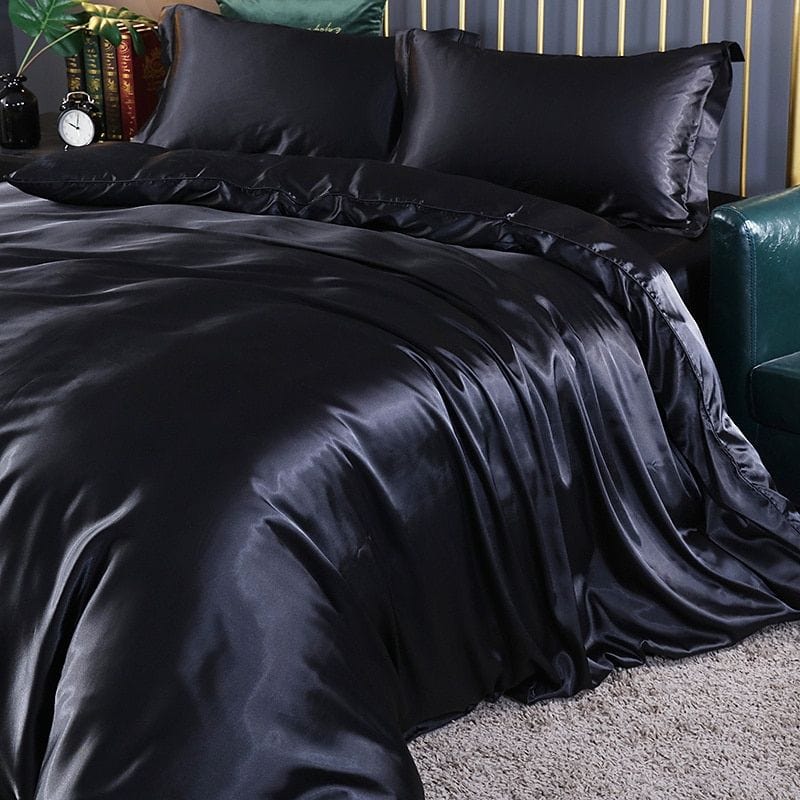 SilkCare – Set di lenzuola a 4 pezzi con texture liscia per un sonno lussuoso