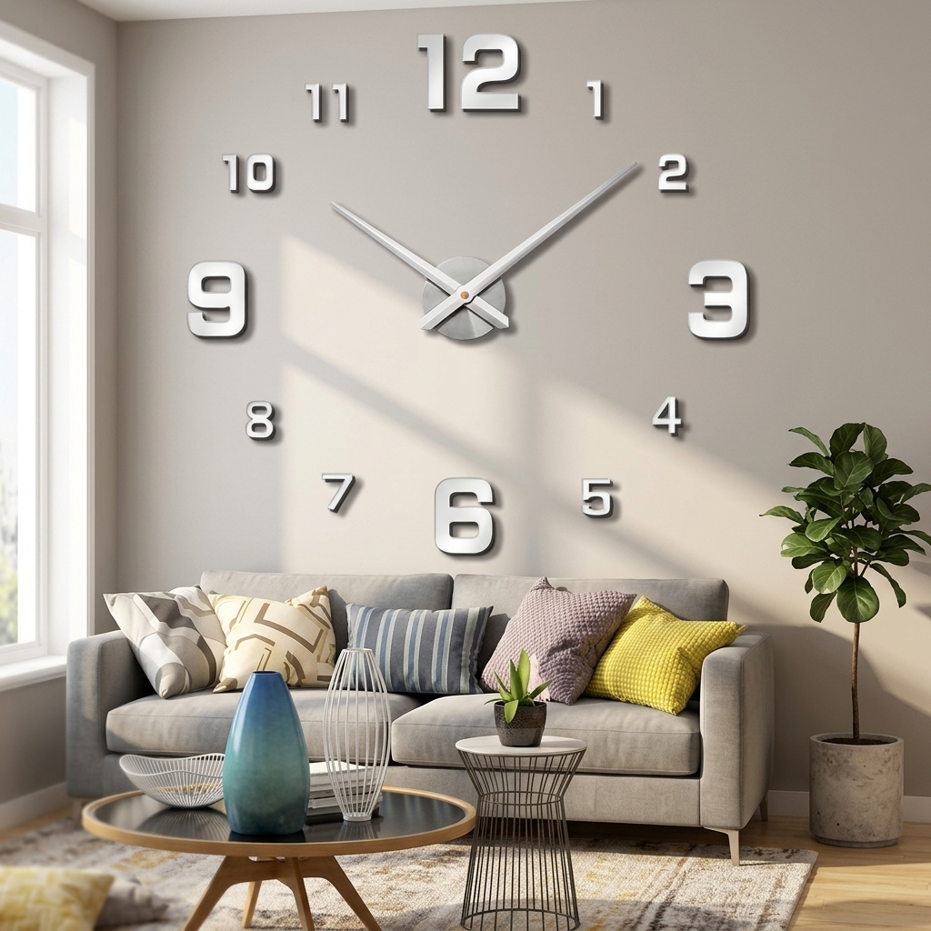 Orologio da Parete 3D Decorativo Design Moderno per Soggiorno