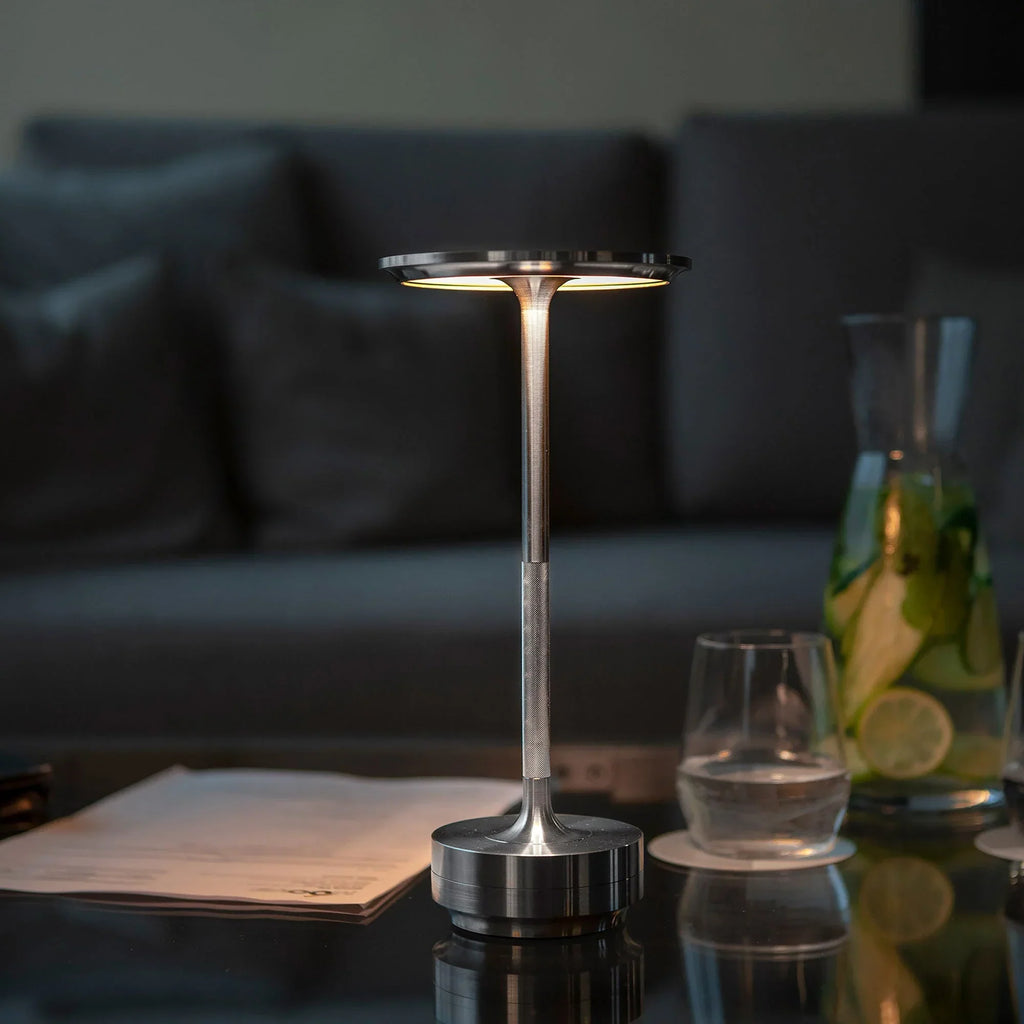 Lampada da Tavolo Ricaricabile LED a Cono in Ottone Moderno 1 Luce