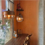 Lampada a sospensione scandinava – Vetro e effetto legno, senza tempo e suggestiva