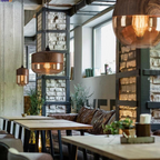 Lampada a sospensione scandinava – Vetro e effetto legno, senza tempo e suggestiva