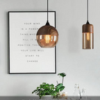 Lampada a sospensione scandinava – Vetro e effetto legno, senza tempo e suggestiva