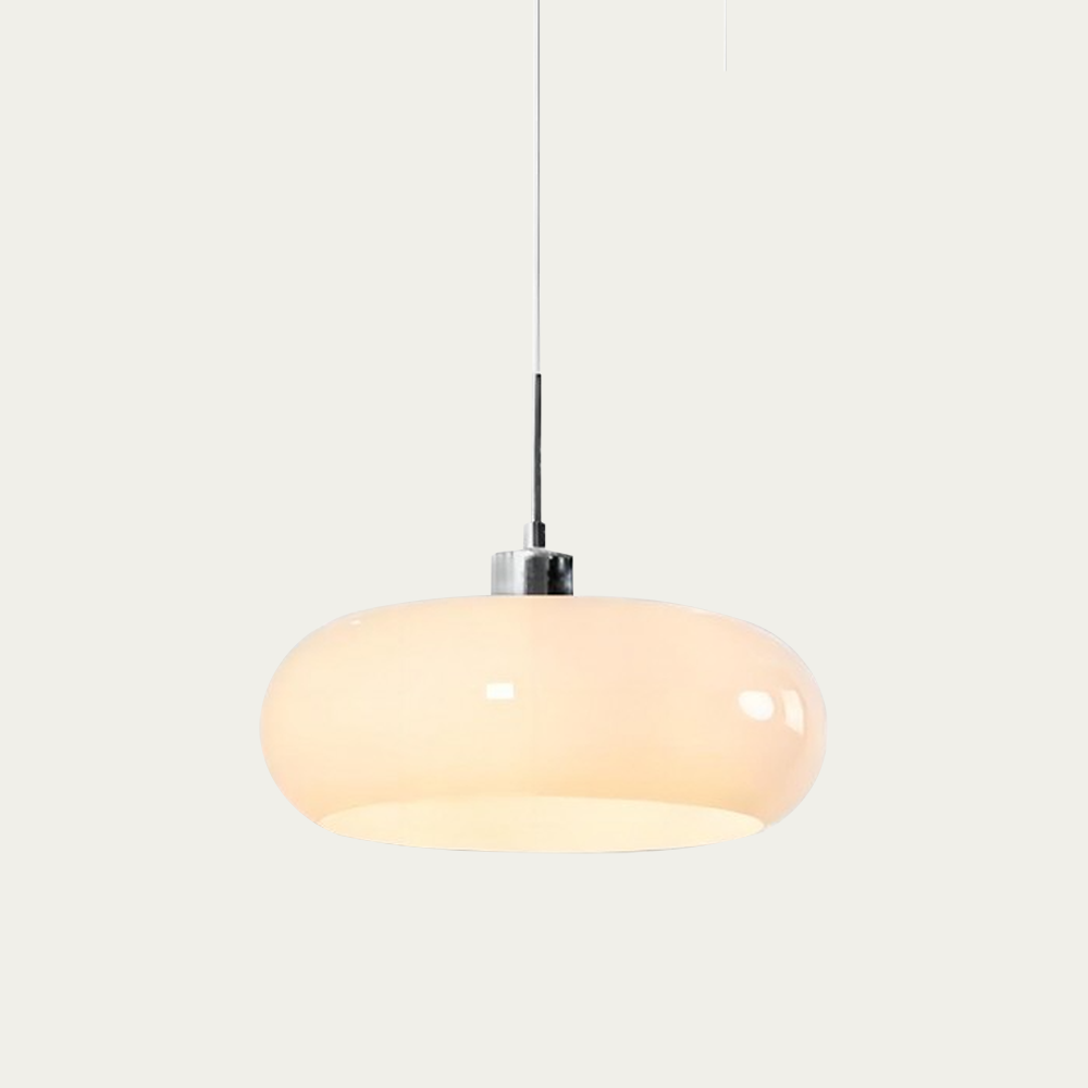 Aurevina | Lampada a sospensione in vetro Bauhaus con paralume in vetro soffiato