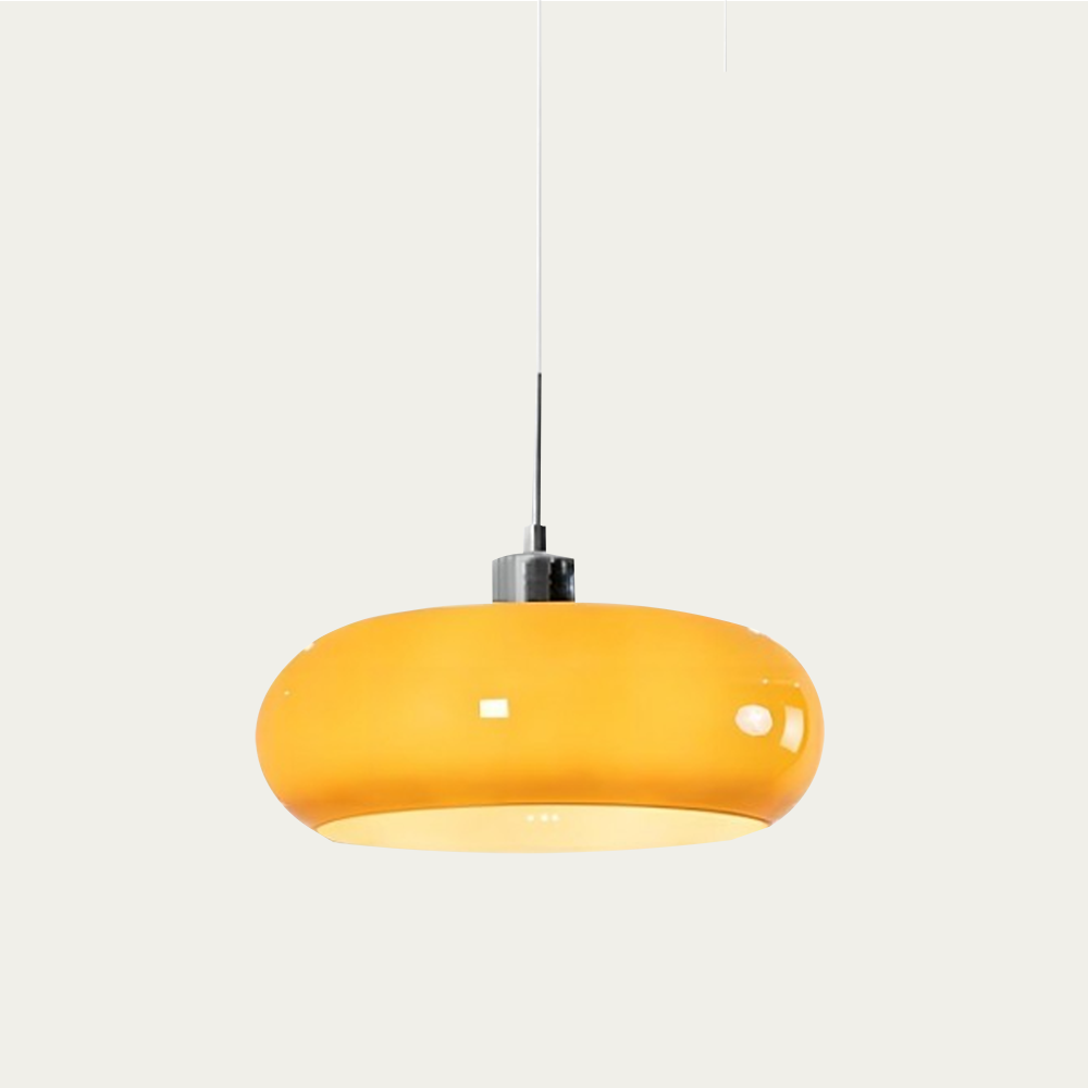 Aurevina | Lampada a sospensione in vetro Bauhaus con paralume in vetro soffiato