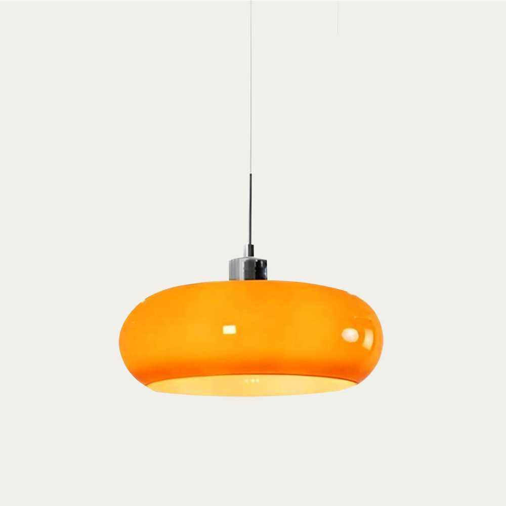 Aurevina | Lampada a sospensione in vetro Bauhaus con paralume in vetro soffiato