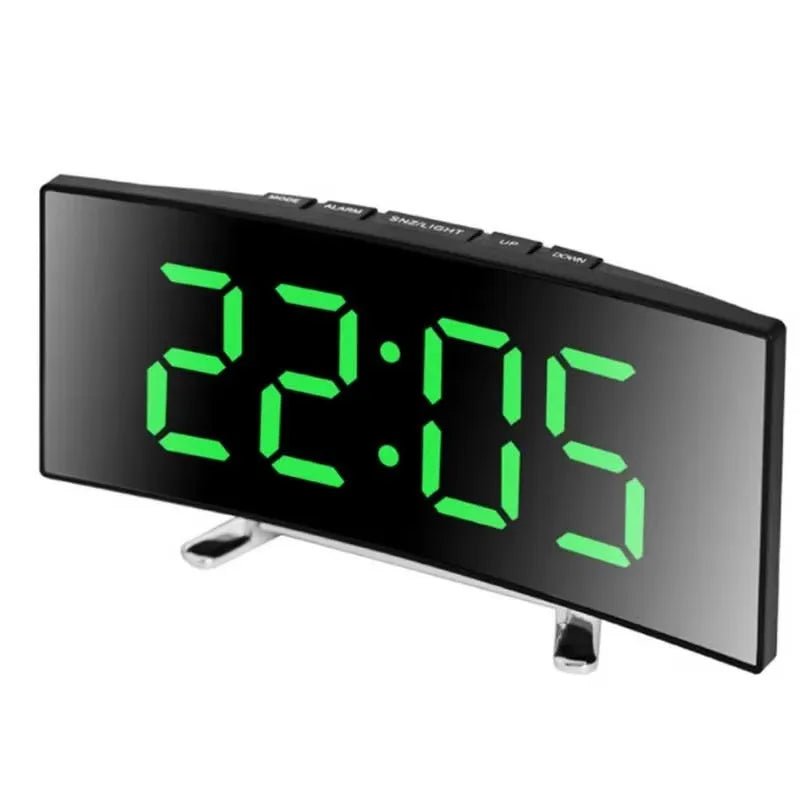 SMARTREFLECT – Orologio Alarm con Specchio LED Curvo per Spazi Moderni