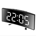 SMARTREFLECT – Orologio Alarm con Specchio LED Curvo per Spazi Moderni