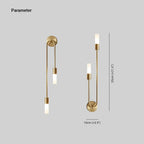 Applique da Parete Moderna Rime per Letto Oro 2 PCS