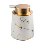 MarbleLux - Elegante dispenser per sapone in ceramica fatto a mano con design moderno