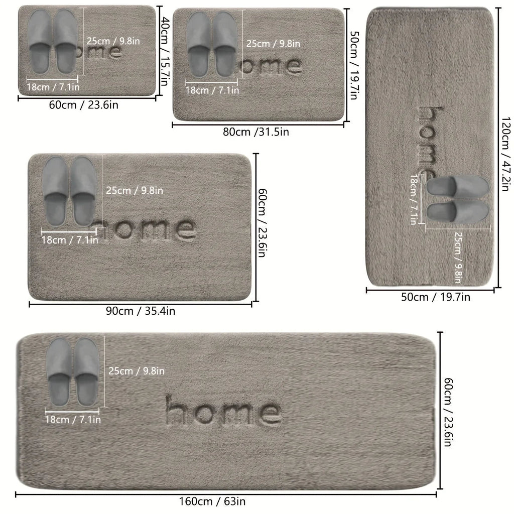 SOFTSTEP – Tappeto in Flanella Assorbente Antiscivolo per Uso Quotidiano in Casa