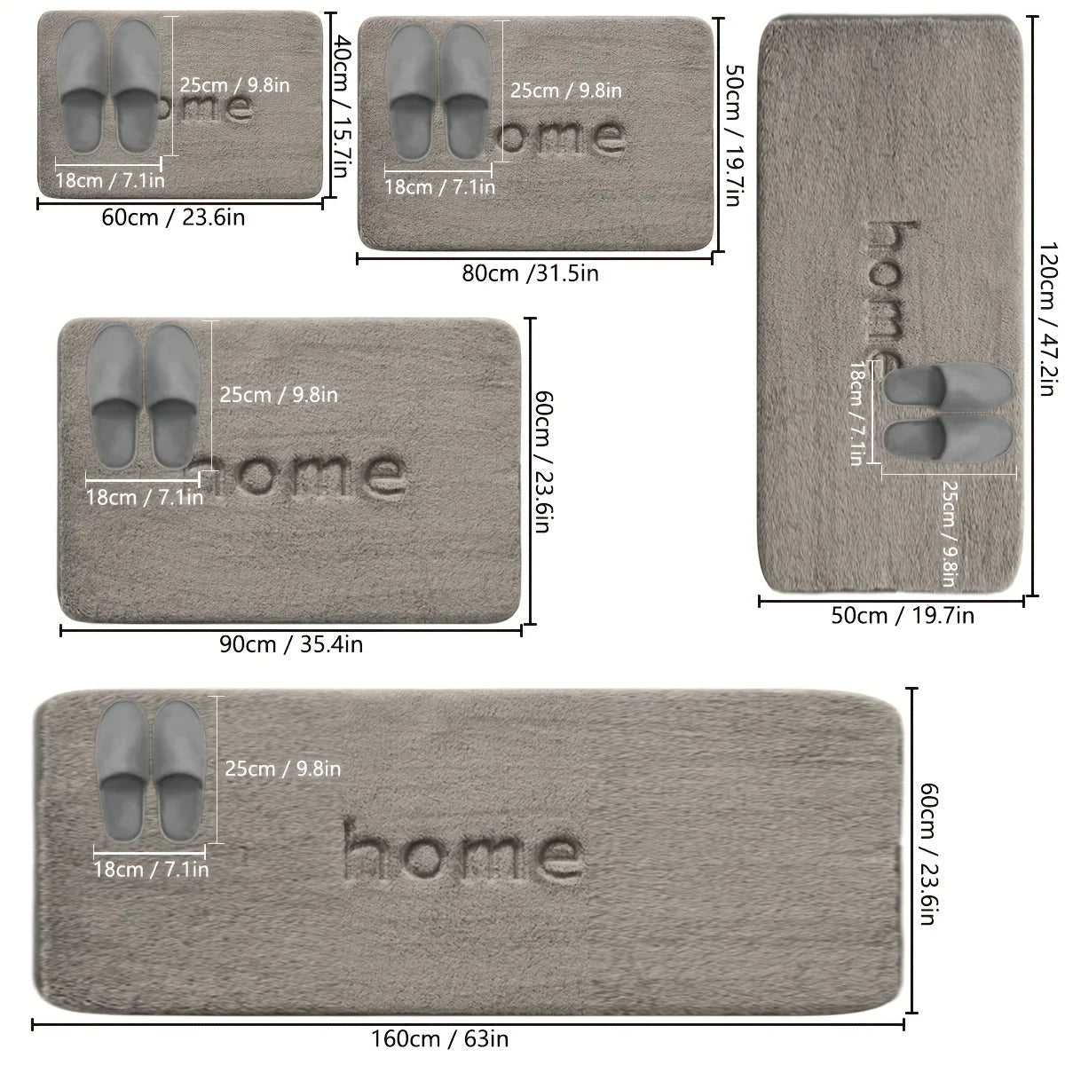 SOFTSTEP – Tappeto in Flanella Assorbente Antiscivolo per Uso Quotidiano in Casa