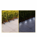Lampade da scala solari in set da 4 – Resistenti alle intemperie | Perfette per giardini, sentieri e aree esterne