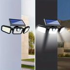 Lampada da parete solare con sensore di movimento – Illuminazione esterna brillante con 3 modalità di luce | Resistente alle intemperie IP44 per giardino, cortile e garage