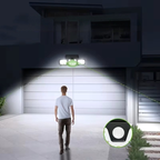 Lampada da parete solare con sensore di movimento – Illuminazione esterna brillante con 3 modalità di luce | Resistente alle intemperie IP44 per giardino, cortile e garage