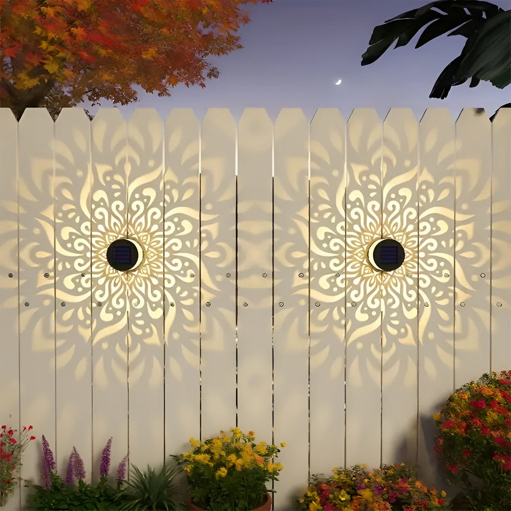 Lampada da parete solare – 2 pezzi decorativa e resistente alle intemperie per esterni