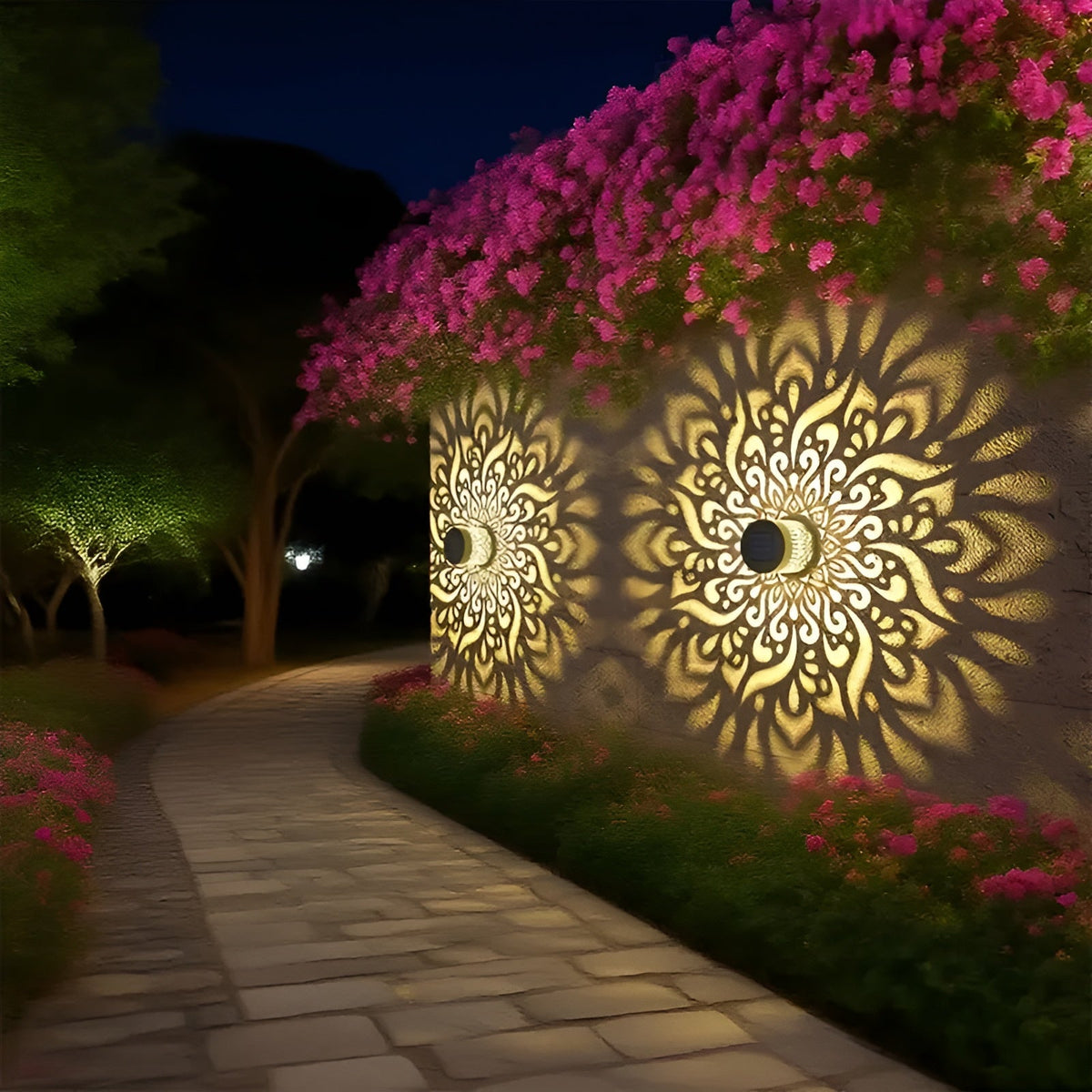 Lampada da parete solare – 2 pezzi decorativa e resistente alle intemperie per esterni