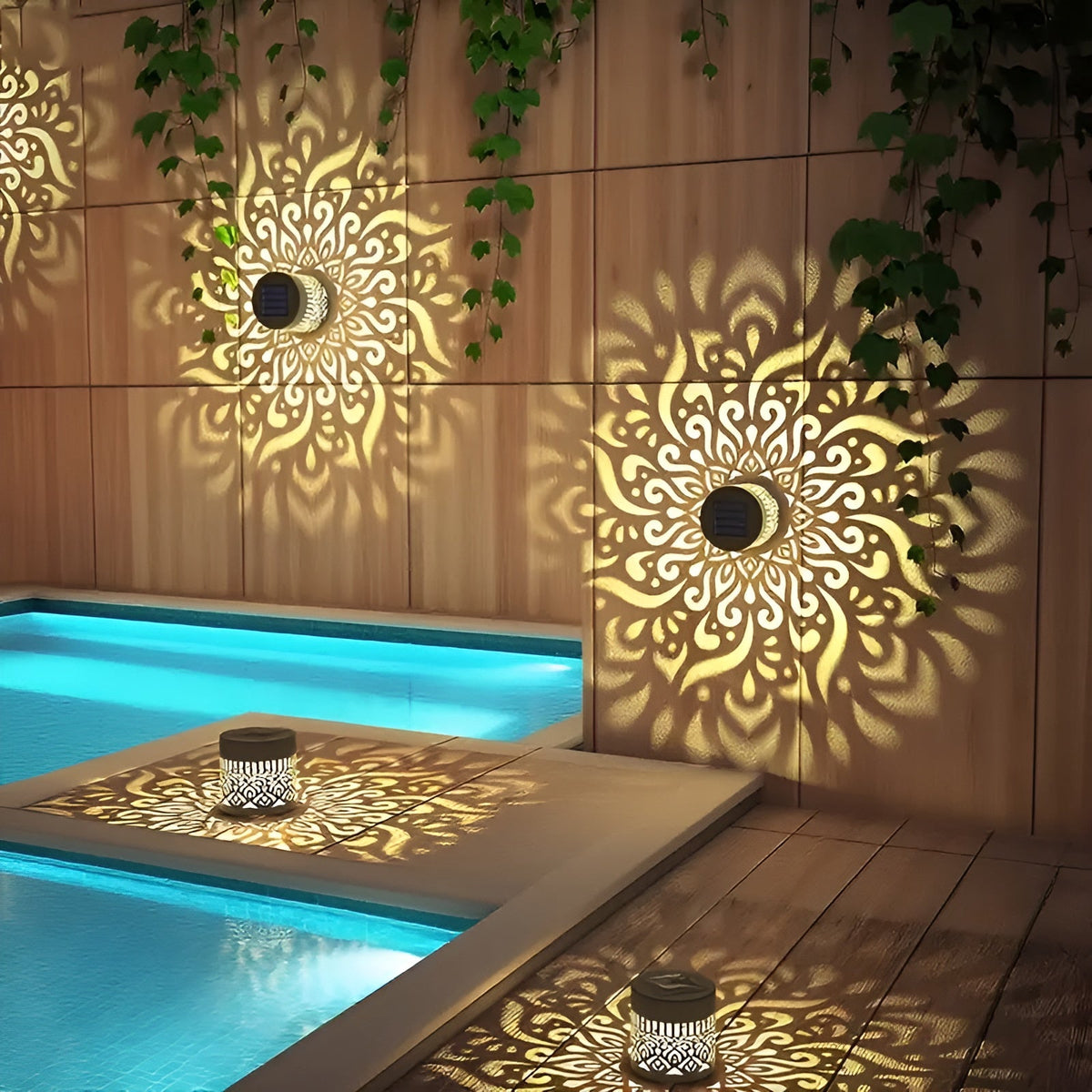 Lampada da parete solare – 2 pezzi decorativa e resistente alle intemperie per esterni