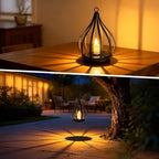 Lampada solare a forma di goccia – Illuminazione decorativa per il giardino | Resistente alle intemperie per esterni